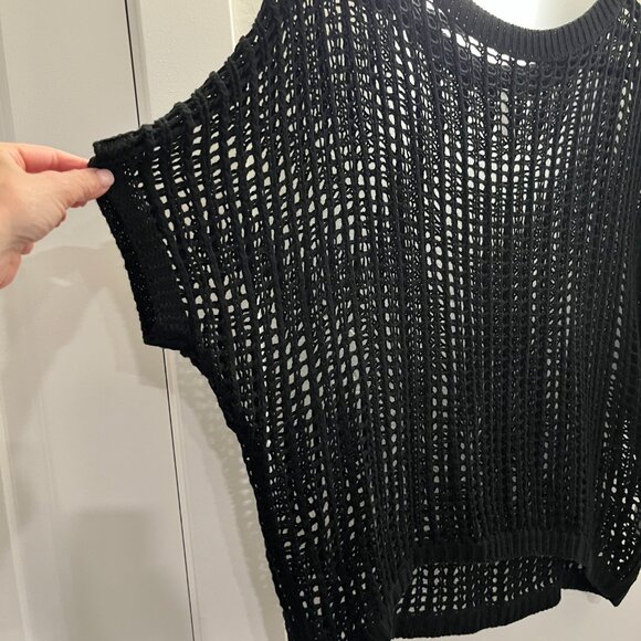 Never Worn; Open Stitch Summer Sweater; Black; Size XS - Picture 3 of 5